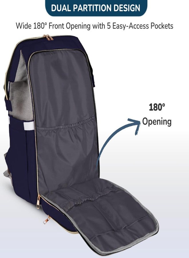 MAMMA Dual Partition Diaper Bag for Mothers for Travel, Baby Bag for Mother Travel,16 Pockets Diaper Bags for Mom and Hospital Bag for Delivery Women,Unisex Baby Diaper Bag with 9 Month Warranty - Image 2